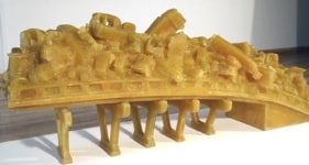 Jitish Kallat PETRUM OPUS 2006 Cast resin 23 x 61 x 19 in.