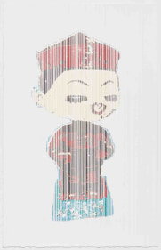 Ben Rak ORIENTAL KISS ME BOBBLE, PERCEIVE-CONCEIVE SERIES (Ed. of 11) 2013 Acrylic and silkscreen on BFK Rives 280gsm paper 22 x 15 in.