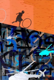 Pampa Panwar DECEMBER EPILOGUE 2007 Acrylic on canvas 72 x 48 in.