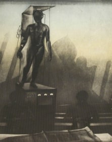 Anupam Sud HOMAGE TO MANKIND 1982 Etching 26 x 20 in.