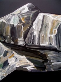 Rajan Krishnan HERMIT'S DWELLING ON THE HILL BY THE RIVER 2011 Acrylic on canvas 84 x 60 in.