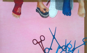 Attiya Shaukat STEP BY STEP I 2008 Gouache on wasli 11.5 x 18.5 in.