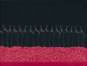 Ayesha Durrani GARDEN OF EDEN 2008 Gouache on wasli 15 x 20 in.