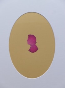 Rose Petal Self-Portrait: Silhouette 44 &ndash; Dark Pink Rose