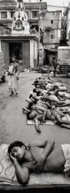 Raghu Rai Sleeping dreams, Tagore Castle Street, Kolkata Edition of 10 2004 Digital scan of photographic negative on archival paper 54 x 20 in.