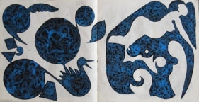 Saleem Arif Quadri CARESSING THE CONSTELLATIONS - MANUSCRIPT BOOK 11 2002-2006 Gouche on paper 12 x 24 in