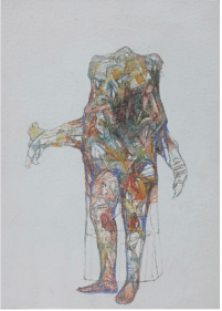 Swagata Bhattacharyya  Work No. 5K (Untitled), 2022  Colored pencil on paper  8.27h x 5.83w in