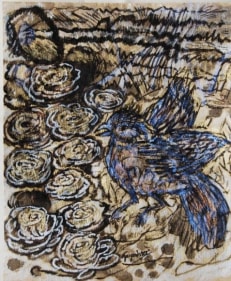 Jayashree Chakravarty Untitled 4 (Bird) 2009 Mixes media on paper 8.5 x 7 inches NFS