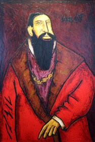 Francis Newton Souza PORTRAIT AFTER TITIAN 1956 Oil on canvas 48 x 36 in.  NFS