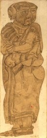 T. Vaikuntam UNTITLED (STANDING WOMAN I) Pencil on paper 7 x 2.5 in.