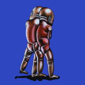 Chintan Upadhyay (b.1972)  Programmed, 2008  Acrylic and oil on canvas  36h x 36w in.