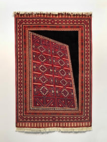 Saks Afridi  Space Time Continuum #1, 2017  Handmade wool rug  72h x 48w in
