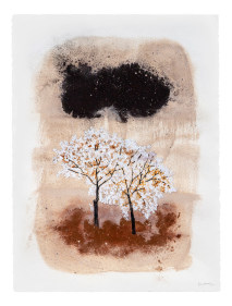 G. R. Iranna  Under the Planet (10), 2022  Mixed media on paper  30h x 22w in