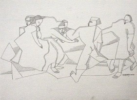 Neeraj Goswami DRAWING VIII 2007 Pencil, ink on paper 9 x 12 in.