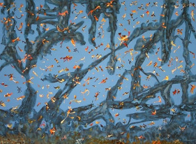 Awdhesh Vajpai UNTITLED 3 2007 Acrylic on canvas 44 x 60 in.  SOLD