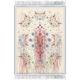 Saks Afridi  Gravity Rug 3, 2016  Handmade silk  78h x 48w in.
