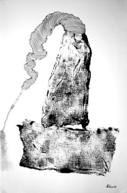 Partha Pratim Deb PIPE 2005 Ink on paper 22 1/4 x 15 in.