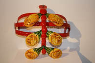 Adeela Suleman  Asma, 2009  Steel tongs, measuring spoons, rice serving spoons and enamel paint  15 x 14 x 8 in