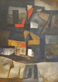 Ram Kumar Untitled 1950's Oil on canvas 27 x 19.5 in.  NOT FOR SALE