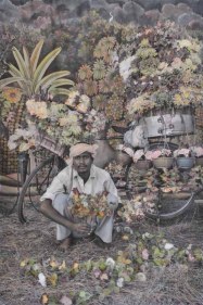 Waswo X. Waswo The Flower Seller 2015 Hand-colored b/w photograph on paper 36 x 24 in.