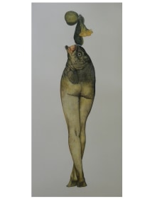 Avishek Sen, Legs &amp; Fish, 2013, Watercolor on paper, 12 x 6 in