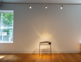 Promotesh Das Pulak, Tales of Inanimate River 2, 2025, Steel, electronic motor, motion sensor, 30 x 26 x 14 in