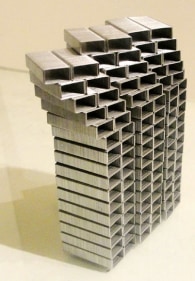 Pooja Iranna UNTITLED II 2010 Staple pins 4 x 4 x 1.5 in.