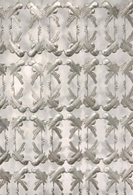 Adeela Suleman AFTER ALL IT'S ALWAYS SOMEBODY ELSE WHO DIES 3 (Ed. of 2) 2010 Hanging steel 111 x 82.5 in.