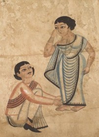 Kalighat Painting UNTITLED 21 (TWO GIRLS) ND Watercolour on paper 18 x 13 in.