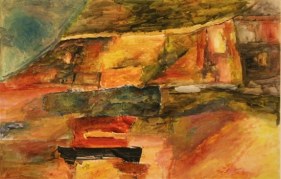 Ram Kumar ABSTRACT LANDSCAPE 2 2001 Acrylic on paper 22.5 x 35.5 in.