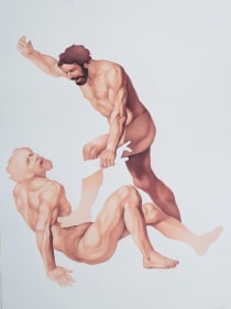 Irfan Hasan Kain Zabija Abia, After Daniele Crepsi 2016 Opaque watercolor on paper 55 x 40 in.