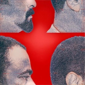 Prasanta Sahu SELF-REASSEMBLED 2007 Acrylic on canvas 60 x 60 in.