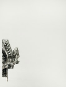 Najmun Nahar Keya  Corinthian Dhaka (21)  2019  Charcoal, graphite, rabbit skin glue, silver, on Fabriano archival paper  14 x 11 in