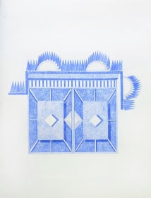 Seher Naveed, Gate 3 (High Gates Series), 2018, Pencil on Paper, 17 x 14 in