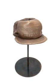 Katja Larsson  Nobody Beats Midas, 2022  Bronze, mild steel  20.87h x 13.39w x 11.81d in  1/3