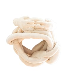 the ocean reminds me of you, 2024, Cotton, dyed in tea and coffee