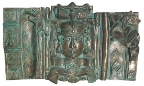 K. Laxma Goud PORTRAIT RELIEF 1 2007 Bronze casting 16 x 30 x 4 in.