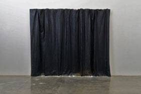 Abir Karmakar CURTAIN 2015 Oil on unstretched canvas  121 x 141 in