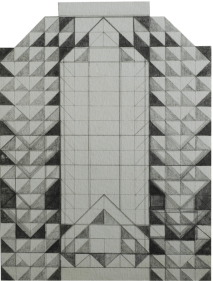 Swagata Bhattacharyya  Work No. 5U (Untitled), 2022  Graphite on paper  8.27h x 5.83w in