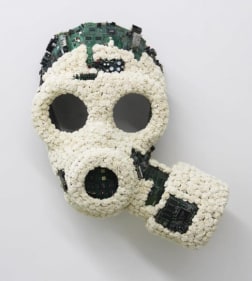 Promotesh Das Pulak ENCAPSULATED 10 2014 Electronic components, found objects, shola flowers 24 x 24 in.