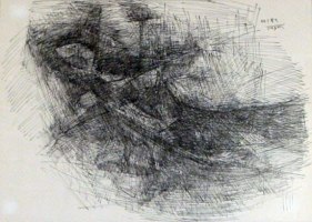 Ram Kumar UNTITLED INK DRAWING 1962 Ink on paper 9 x 12 in.