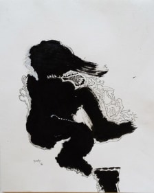 Jagath Weerasinghe Untitled I 2016 Acrylic on paper 20 x 16 in.