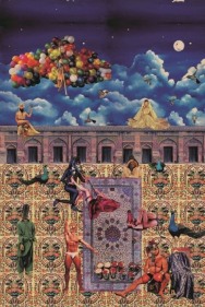 Mohsin Shafi  Just Like Heaven, 2019  Sublimation on raw silk, jamawar  60 x 40 in