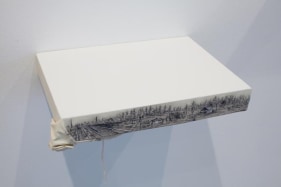 Saad Qureshi UNTITLED 2009 Oil and pencil on canvas 2.5 x 16 x 12 in.