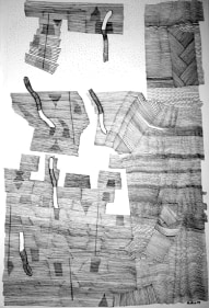 Partha Pratim Deb HIDDEN HOUSES 2004 Ink on paper 22 x 15 in.
