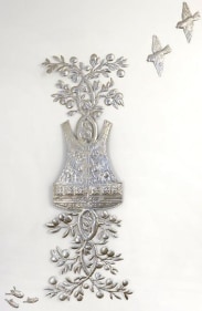 Adeela Suleman UNTITLED 4 (SUICIDE JACKET WITH LEMON TREE) 2010 Stainless steel 65 x 20 in. (Dimension variable)