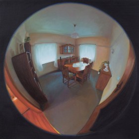 Abir Karmakar  Angle V, 2015  Oil on canvas  24 x 24 x 1.75 in