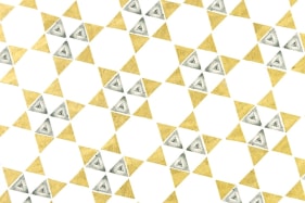 Abdullah M. I. Syed  Illuminated Prisms Manuscript II: Page 3 - Recto/Verso (Detail)  2017  Hand-cut U.S. $1 banknotes collage and 24k gold on Illustration board  39.50 x 50 in