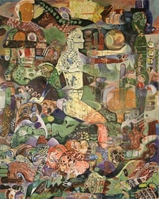 Sanatan Saha UNTITLED III 2007 Acrylic and oil on canvas 60 x 48 in.