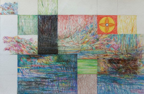 Swagata Bhattacharyya  Dr (5), 2022  Color pencil on paper  8.25h x 11.75w in